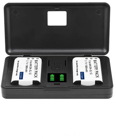EN-EL12 (1500mAh) Battery Charger (including tow Batteries) Compatible with NIKON S1000 S1100pj S1200pj S6000 S610 S6100 S6150 S620 S630 S640 S70 S710 S9100 S9200 S9300 P300 P310 cameras