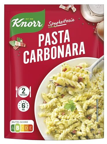 Knorr Spaghetteria Nudel-Fertiggericht Pasta Carbonara 2 Portionen | leckeres Nudelgericht fertig in 6 Minuten