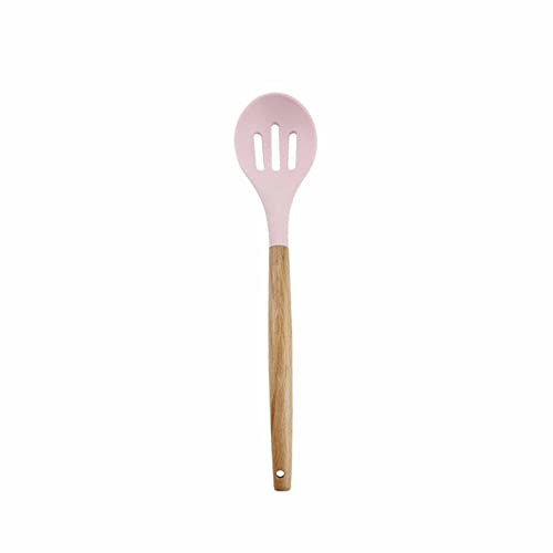 11-Piece Silicone Cooking Utensils Set - Heat Resistant Up to 480°F, Silicone Spatula Set, Non-Stick Spatula Turner Spoon Set, Wooden Handles Kitchen Gadgets and Tools for Nonstick (Pink 4)