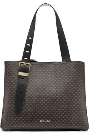 Calvin Klein Lowen Tragetasche mit 3 Fächern, Braun/Khaki/Schwarz Mini, Einheitsgröße