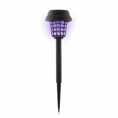 InnovaGoods® Solar Mosquito Repellent Lamp, Efficace Anti-Moustique électrique Ecofriendly Trap, No Chemicals Or Odours. Chargement Solaire, étanchéité IP44. Répulsif à moustiques pour l'extérieur.