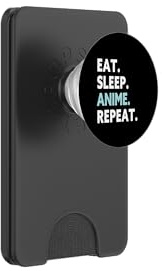 Eat Sleep Anime Repeat Lustiger Anime-Liebhaber PopSockets PopWallet für MagSafe