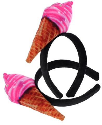 Lustiges Haarband Damen Halloween Feier 22x15,8x5cm 2 Stück | Gewebe, Eiscreme Design, Größe, für Locken und Pony, Cosplay oder Schulveranstaltungen
