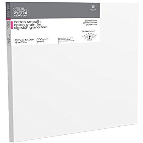 Winsor & Newton 18 x 24-Inch Professional Cotton Smooth Canvas (Pack of 1)