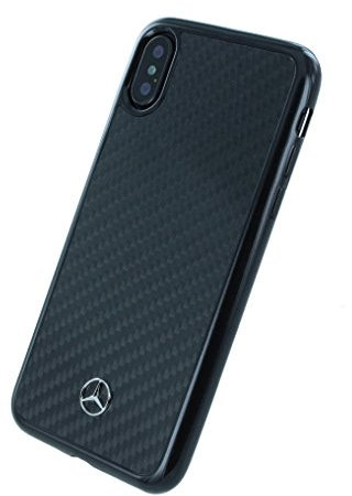Mercedes-Benz Dynamic Real Carbon Fiber Hard Case for iPhone X - Black