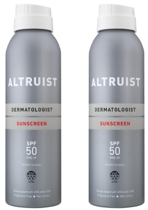 ALTRUIST spray, 200 ml (Pack of 2) | Hypoallergenic, non-comedogenic, fragrance-free, vitamin E, spray, broad-spectrum sunscreen, UVA and UVB