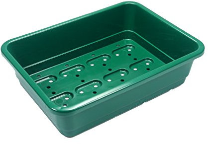 Britten & James Small Seed Tray Green with Holes [Pack of 12] 23 x 17cm/9 x 6.5
