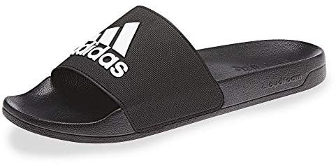 adidas Men's Adilette Shower Sandal, Black White White Wh, 9 UK