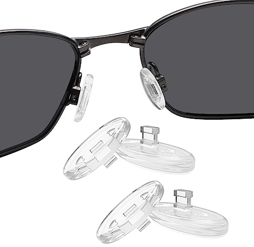 BlazerBuck Replacement Nose Piece Pads for Oakley Blender 6B OX3162 Glasses - Clear + Clear