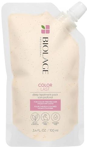 Biolage Pflegende Haarkur für gefärbtes oder getöntes Haar, Für Farbschutz und Glanz, Mit Orchideen-Extrakt, Color Last Deep Treatment, 1 x 100 ml