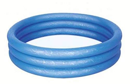 Bestway Planschbecken Kinderpool Pool 3-Ring Embossing (102 x 102 x 25 cm (Blau))