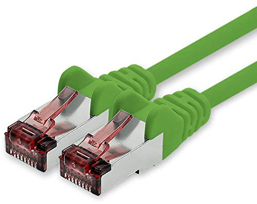 freiwerk Cable de red Cat.6 15m verde - 1 x Cable Ethernet Lankabel Cat6 Lan Cable de red Sftp Pimf Patch Cable 1000 Mbit s compatible con Cat5 Cat5e Cat6a Cat7 Cat8