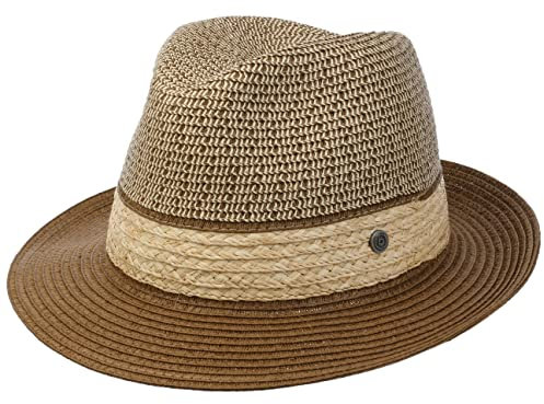 bugatti Sombrero Bogart Straw-Mix de Verano Paja (M (56-57 cm) - marrón)