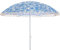 zeitzone Sonnenschirm Strandschirm Blau Weiß mit Muscheln Garten Camping Erdspieß Ø 180cm