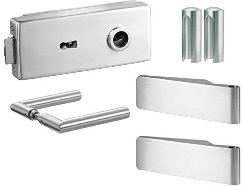 Glastürbeschlag Set Studio eckig 2-tlg. DP 415 BB Edelstahl matt