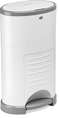 Korbell Mini Nappy Bin Lasting Up to 2 Months | 6 Weeks Hygienic, Odour Free & Hands-Free Baby Nappies Disposal | Pure White