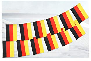 Stormflag Deutschland Bunting Flagge 14x21cm 20pcs 6M Polyester, Länge ca. 20ft (6meter), 20 St. Flaggen.