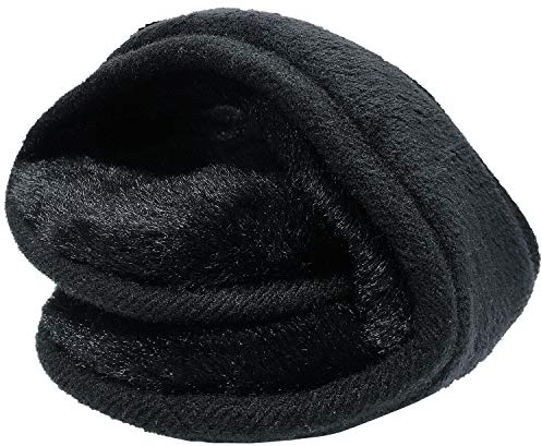 YQXCC Ohrwärmer für Männer & Frauen Klassische Fleece Unisex Winter warme Ohrenschützer (Faltbar Schwarz)