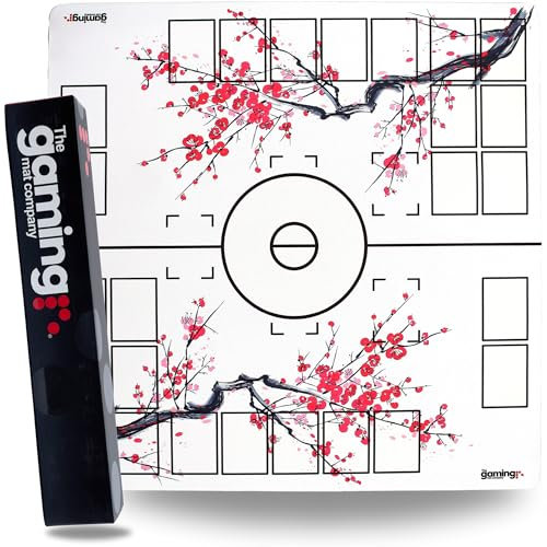 The Gaming Mat Company 2 Player Compatible Pokemon Playmat for Pokemon Cards - 28.35 x 28.35 x 0.16 Blossom Battle Mat Stadium Board for TCG Playmat Game & Trading Cards