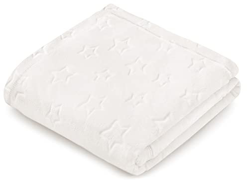 Pepi Kuscheldecke Decke 100x140 - Babydecke Flauschig 100% Poliester - Wickeln Sie Ihr Baby EIN - Eine Decke für Jede Jahreszeit - Babydecke Fleece - Sanft und sicher für die Haut mit Sterne