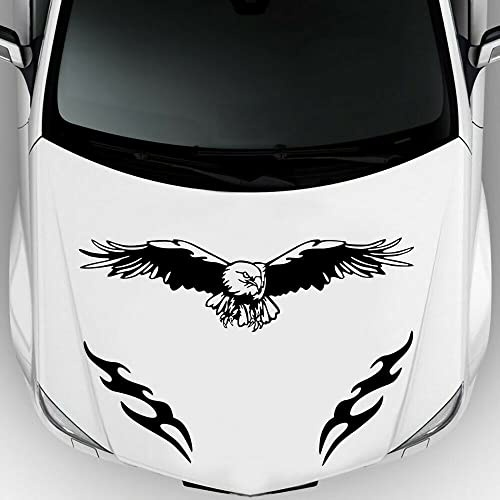 myrockshirt Autoaufkleber Adler mit Tribal Motorhaube Aufkleber Dekoration Eagle Sticker Design