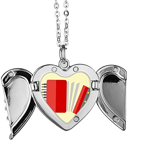 Klavier-Akkordeon-Anhänger Engelsflügel Mode Geschenk, M