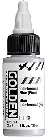 Golden : High Flow : Acrylic Paint : 30ml (1oz): Interference Blue (Fine) : S7