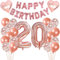 Luftballon 20 Geburtstag Rosegold, Geburtstagsdeko 20 Jahre Frau, Deko 20 Geburtstag Frauen, 20 Geburtstag Deko Rosegold, Balloon 20.Geburtstagsdeko Folienballon, 20 Jahre Geburtstag Frau