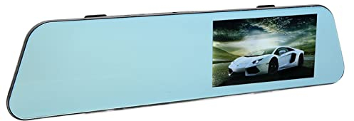 Annadue Rückspiegel HD 1080P Dashcam, 4,3 Zoll 12MP Rückfahrkamera Videoaufzeichnungssystem mit G Sensor/Parküberwachung/Automatische /170° Weitwinkel/WDR Technologie. Schwarz