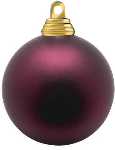 Deco Woerner Dunkelrote, Matte Weihnachtskugeln aus schwer entflammbarem Kunststoff, 6 cm Ø - 24 Stück