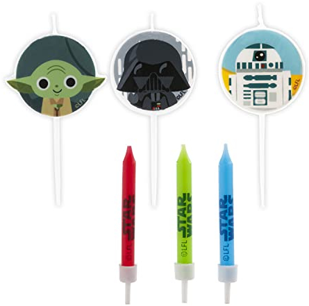 Dekora - Kuchendeko Star Wars Kerzen Set | Geburtstagskerzen für Tortendeko Kinder | 15 Stück
