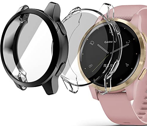 HOMTERN Confezione da 2 custodie compatibili con GARMIN Venu 2 e Vivoactive 4 45 mm flessibile TPU copertura completa antiurto antigraffio custodia protettiva