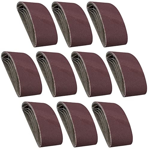 Lot de 50 courroies abrasives durables 457 mm x 75 mm