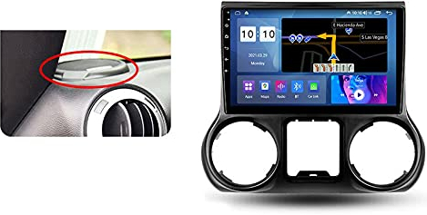 Android 10.0 Autoradio Doppel-Din-Radio für J-eep Wrangler 3 JK 2010-2018 GPS-Navigation 9'' Multimedia-Player Bluetooth-Videoempfänger mit 4G/5G WiFi SWC DSP USB Carplay