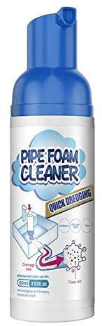 Drain Pipe Foam Cleaner,Pipe Dredge Deodorant Clog Remover Odor Eliminator,Liquid Hair Drain Clog Remover & Cleaner,Quick Foaming Toilet Cleaner,for Toilets, Sinks, Tubs (1Pcs)