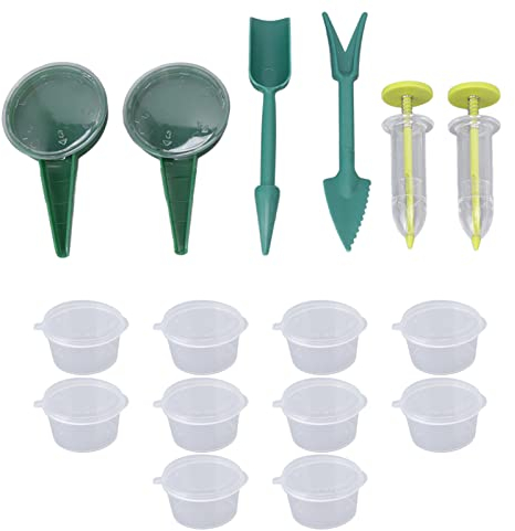 Ensemble de Distributeur de Graines de Semis, Semoir de Jardin Réglable pour Graines D'épinards D'herbe de Laitue de Carotte