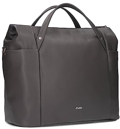 Zwei Große Damen Business-Tasche Pia PI160 Laptop-Tasche 16 Liter klassisch-elegante Querformat Tote Bag für Büro & Arbeit inkl. extra langer Schultergurt - Umhängetasche & Schultertasche (stone)