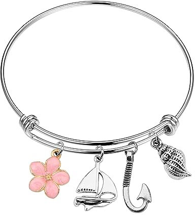 PLITI Prinzessin Vaiana Fan Armband, Polynesisches Design, Strandliebhaber Geschenk, Hawaii-Geschenk, M, Edelstahl