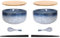 Ramen Schüssel Keramik 2 Set (8 Stück) mit Löffel Essstäbchen，1100 ML Großer Suppenschüssel,Salatschüsseln Für Suppe, Pho und Sushi Bowl (Stern grau 2 Set)