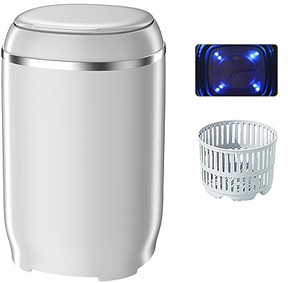 THAMBA Petite Machine à Laver Semi-Automatique, Mini Machine a Laver et à Laver, Ménage, sous-vêtements, Dortoir, Machine à Laver pour Petits Espaces - Blanc