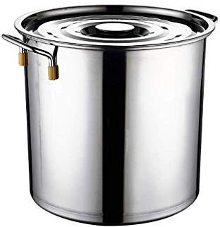 OQHAIR Large Deep Stainless Steel Induction Stock Pot Casserole Cooking (40 * 40cm)