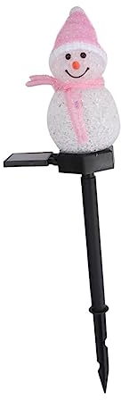 BESPORTBLE 1stück Solarleuchte Schneemann Für Garten Kreative Outdoor-lampe Mit Praktischem Erdstecker Wetterfest Dekorative Beleuchtung Für Weihnachten Und Außenbereich