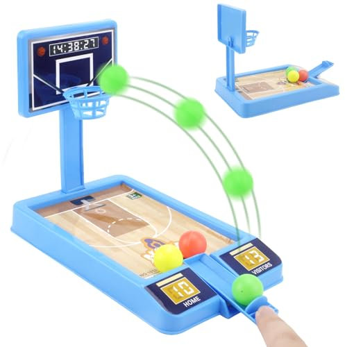 ZMDMAH Desktop Basketballspiel, Finger Basketball, Basketball Flipper, Finger Basketball Spiel, Mini Finger Spielzeug Basketball, Basketball Desktop Spielzeug für 6 7 8 9 Jahre Jungen und Mädchen