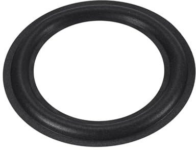 sourcing map Rubber Speaker Foam Edge Surround Rings 6.5 Inch 105mm x 155mm Perforated Subwoofer Rings Replacement Parts for Speaker Repair or DIY Black