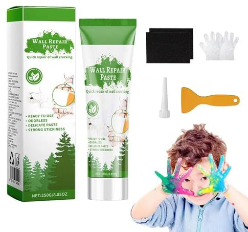 Spackle Wandreparatur, Trockenbau Kitt Spackpaste, trockenes Wandloch Füllwand Spackle Nagellochfleck Fülllöcher in Wandwand Kittloch Reparatur für Gips -Dent (250g)
