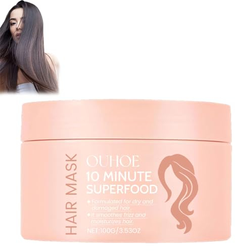 Glimmer 10-Minute Vitamin-Infusion Hair Mask - Glimmer Hair Mask, 10 Minute Superfood Hair Mask, Glimmr Hair Mask for Thicker, Fuller, Softer Hair (1Pcs)