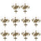 Lpitoy 10 Pcs Mini Candelabra Cake Topper Candlestick Candle Holder Dessert Food Cake Topper for Christmas Wedding Birthday Decor