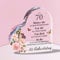 Keepelgant 70 Geburtstag Frauen, 5,11 in * 5,11 in Herzförmiges Transparentes Ornament Mit Geschenkbox, 70. Geburtstag Frauen Fur Papa, Mama, Freund, 70 Geburtstag Deko, 70 Geburtstag Frau
