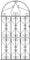 Regent Scroll Tall Bow Top Metal Garden Gate galvanised Wrought Iron Style Swing (1067mm Gap x 1905mm High RBZP44)