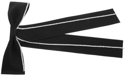 GAROZATION Broche Nœud Tissu Noir Pour Femme Accessoire Élégant Pour Chemises Broche Nœud Pré-noué Pour Col De Chemise